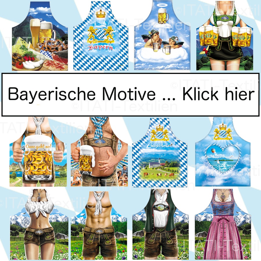 Schürze Bayern Bayerisch Kochschürze Küchenschürze Lederhose Dirndl (GR-00003)